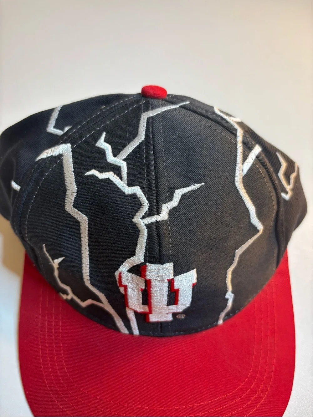 Indiana Hoosiers Black & Red Snapback Cap